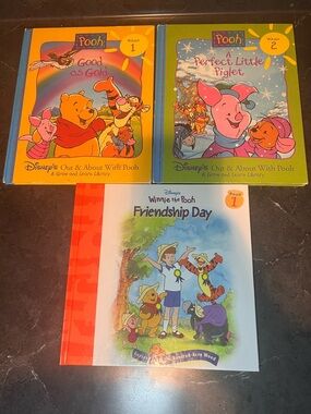 Disney Winnie the Pooh Books - Yellow, Green, Orange Covers